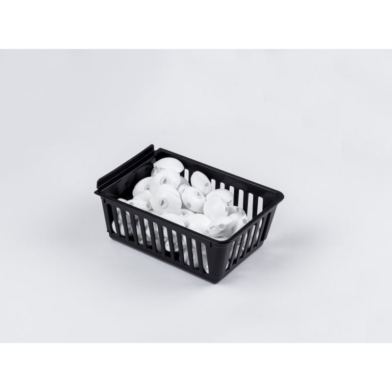 Koszyk Slatwall LONG 14x22x8cm plastik czarny