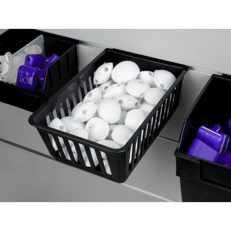 Koszyk Slatwall LONG 14x22x8cm plastik czarny