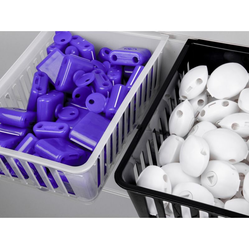 Koszyk Slatwall LONG 14x22x8cm plastik czarny