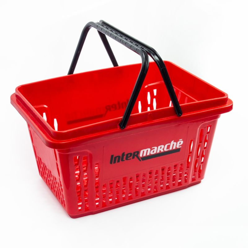 Pomarańczowy koszyk sklepowy na zakupy 28L plastik