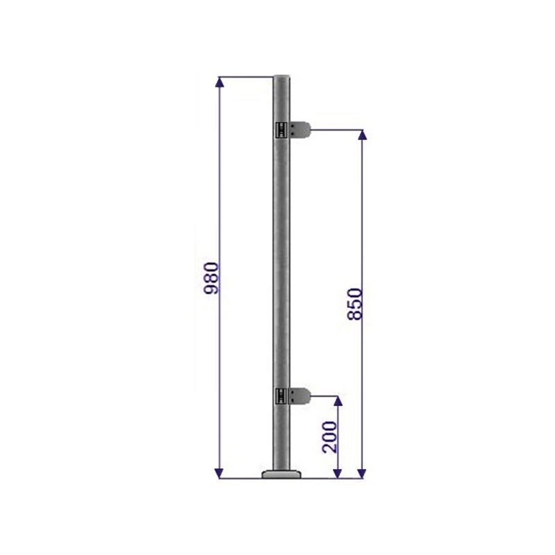 Słupek narożny z czterma uchwytami 980mm