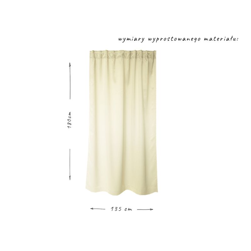 Kotara blackout do przymierzalni beżowa 135x180cm