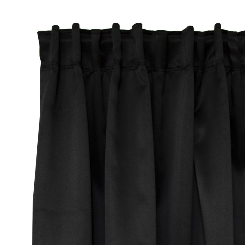 Zasłona blackout do przymierzalni czarna 135x180cm