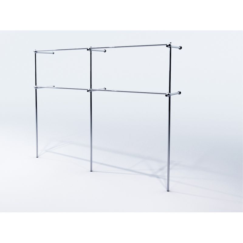 Wieszak odzieżowy, sklepowy, 240x40x200 chrom