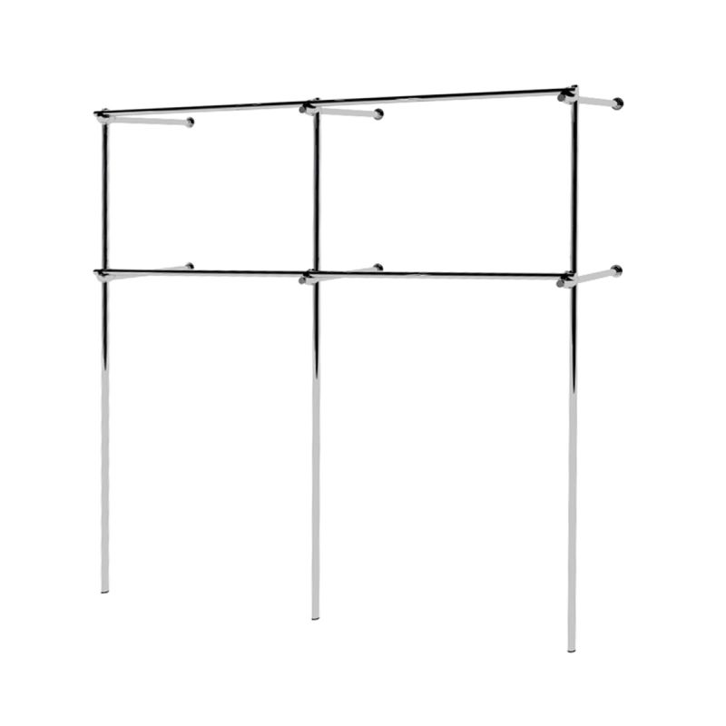 Wieszak odzieżowy, sklepowy, 240x40x200 chrom