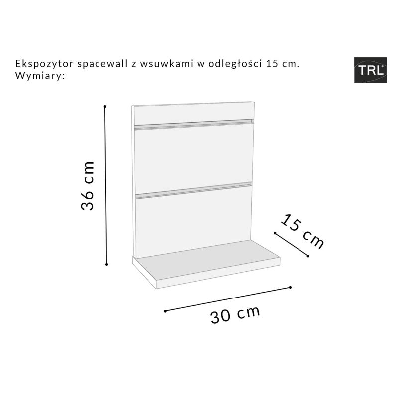 Ekspozytor popiel szerokość 40cm, Space Wall