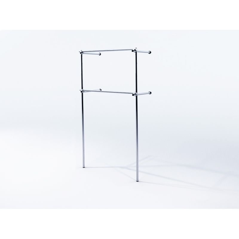 Wieszak odzieżowy, do sklepu, 120x40x200, chrom