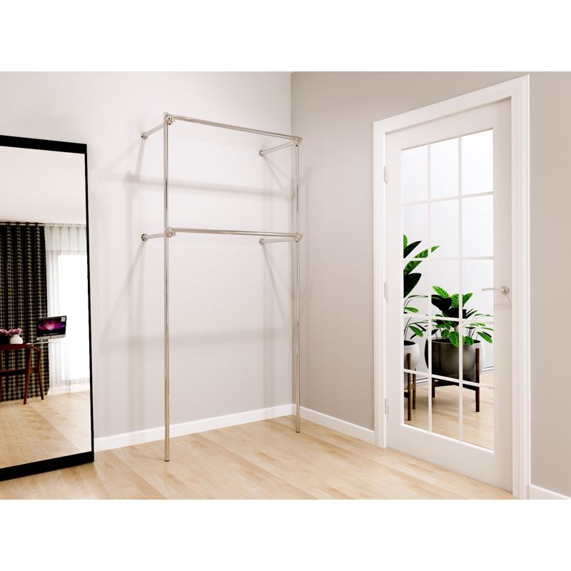 Wieszak odzieżowy, do sklepu, 120x40x200, chrom