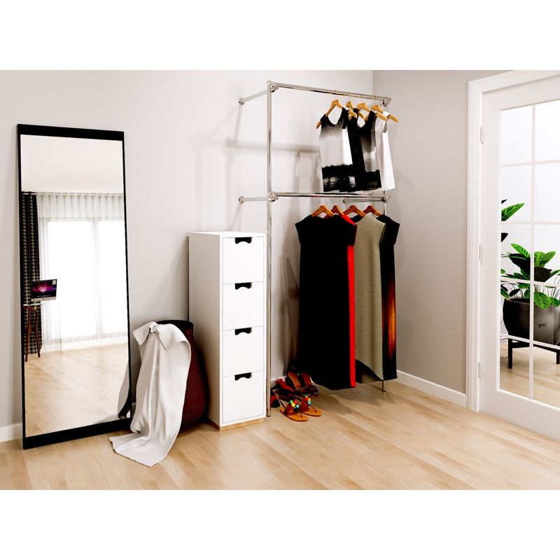 Wieszak odzieżowy, do sklepu, 120x40x200, chrom