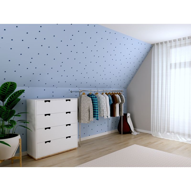 Wieszak sklepowy na odzież, chrom