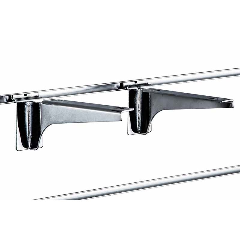 Wspornik półki 30cm, para, Slatwall, chrom