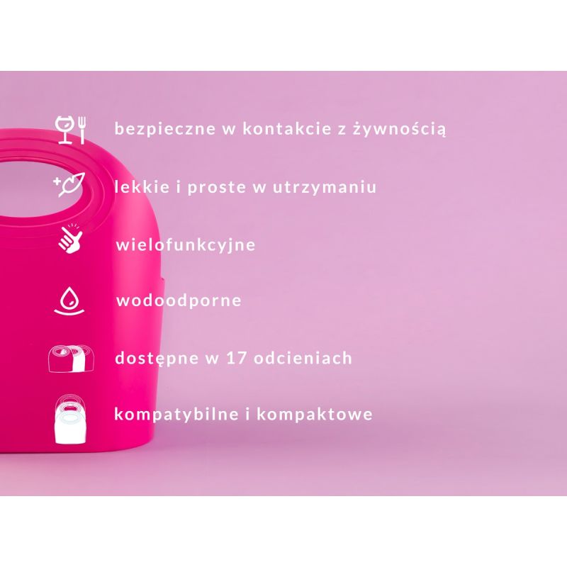 Koszyk sklepowy MINI Flexibag 4,5L różowy