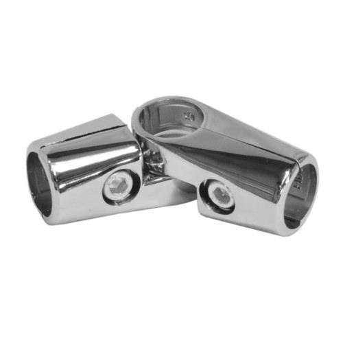 Złącze dwuramienne, kątowe, do rury fi 25mm, chrom