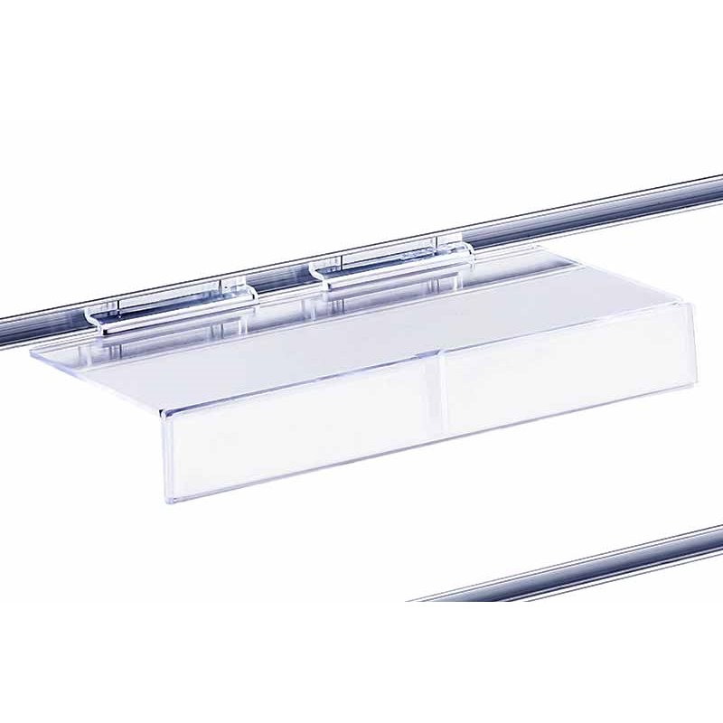 Półka Slatwall 23x10cm pozioma z listwą zewnętrzną