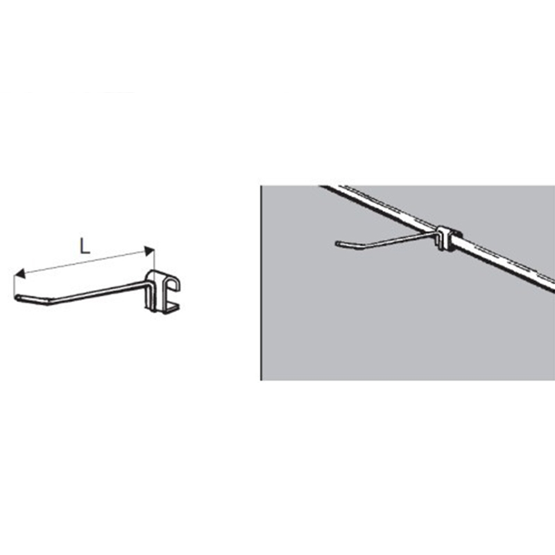 Haczyk pojedynczy na wspornik chromowany