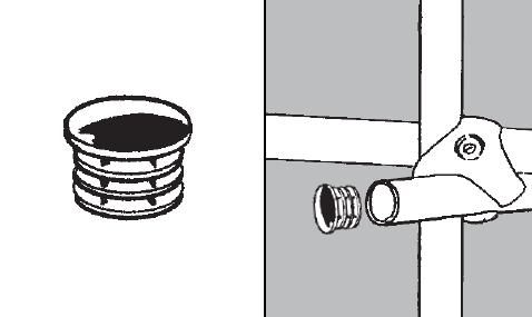 Zaślepka płaska, fi 16mm, chrom