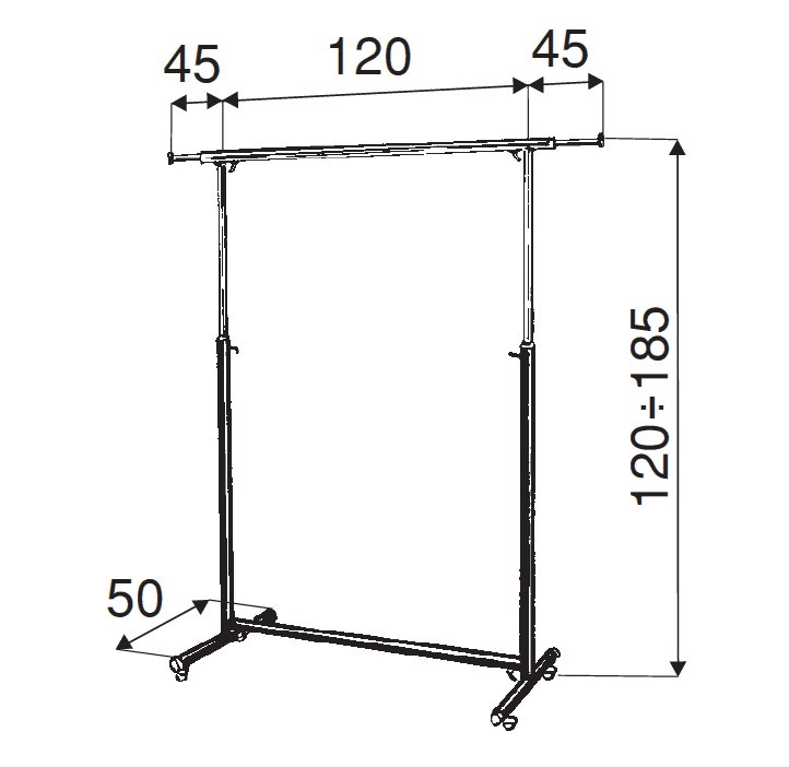 Stender sklepowy na odzież