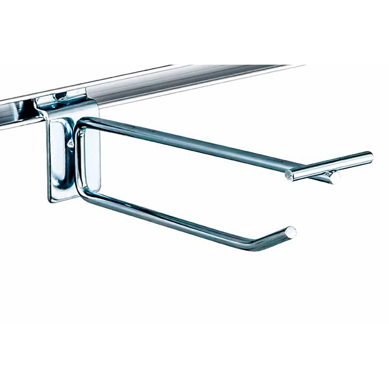 Haczyk pojedyn. Slatwall ocynk z wysięgnikiem