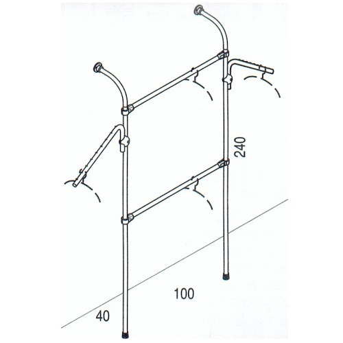 Złącze jednoramienne do rur fi 25mm, 90st, chrom