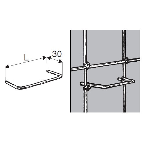 Wieszak ramowy, rura fi 25mm, chrom