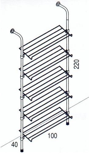 Półka druciana, uniwersalna, chromowana