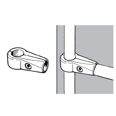 Złącze jednoramienne do rur fi 25mm, chrom