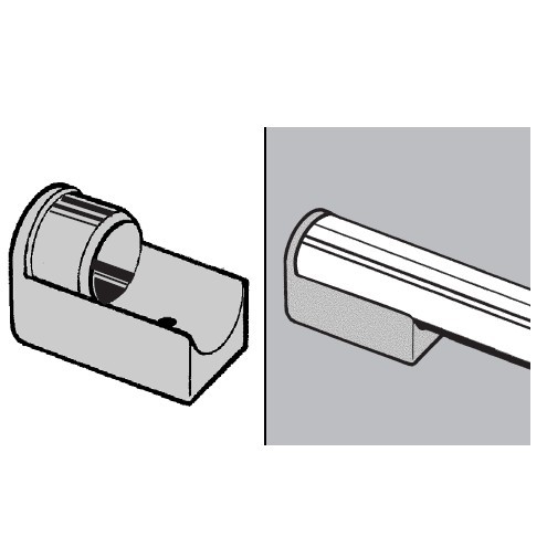 Stopka, ślizg, zaślepka do rury fi 25mm, czarna