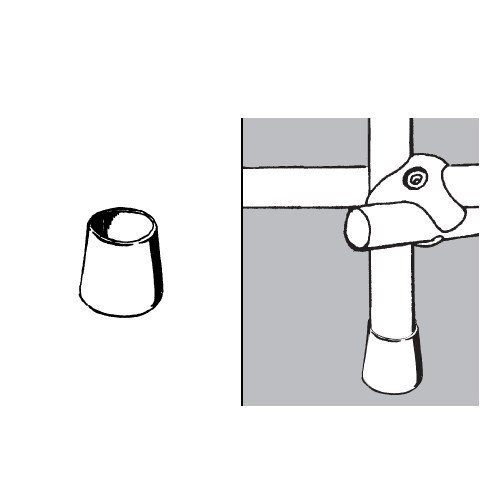 Stopka do rury fi 25mm zewnętrzna czarna