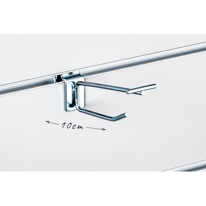 Haczyk pojedyn. Slatwall ocynk z wysięgnikiem