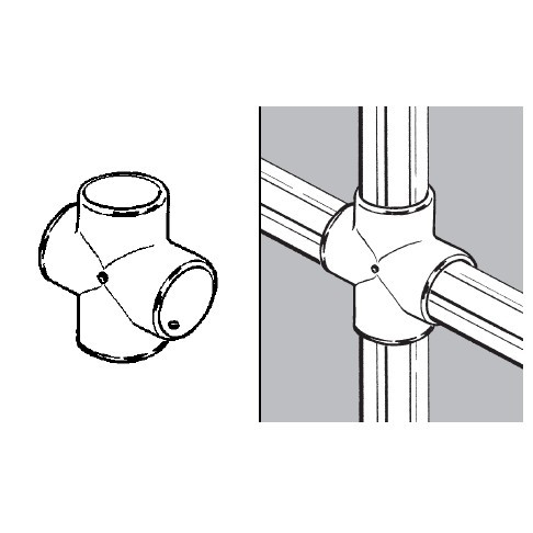 Łącznik czterokierunkowy do rury fi 25mm