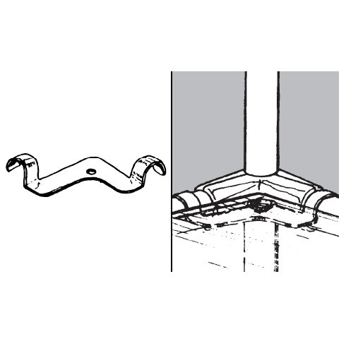 Uchwyt do półki, do rury fi 25mm, chromowany