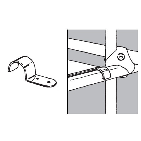 Uchwyt poziomy, do rury fi 25mm, chromowany