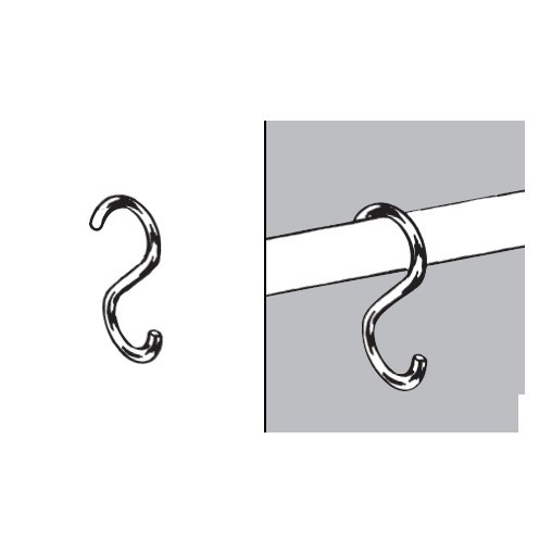 Zawieszka, haczyk na rurę fi 25mm, chrom