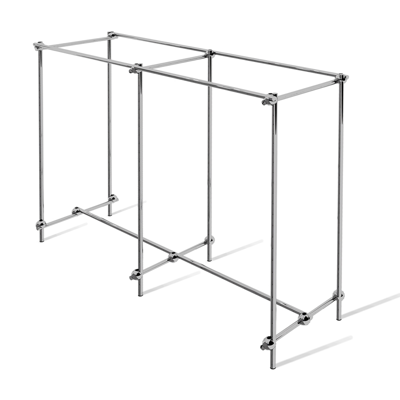 Gondola do sklepu dwustronna, 200x60x150cm, chrom