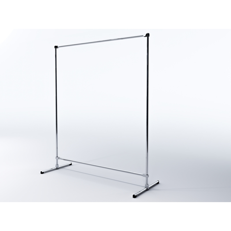 Stojak wystawowy dwupoziomowy, 150x60x180cm chrom