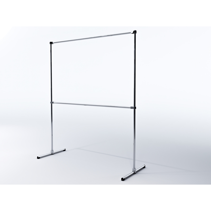 Stojak wystawowy dwupoziomowy, 150x60x180cm chrom