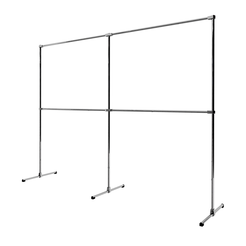 Wieszak sklepowy wolnostojący 200x60x200cm chrom