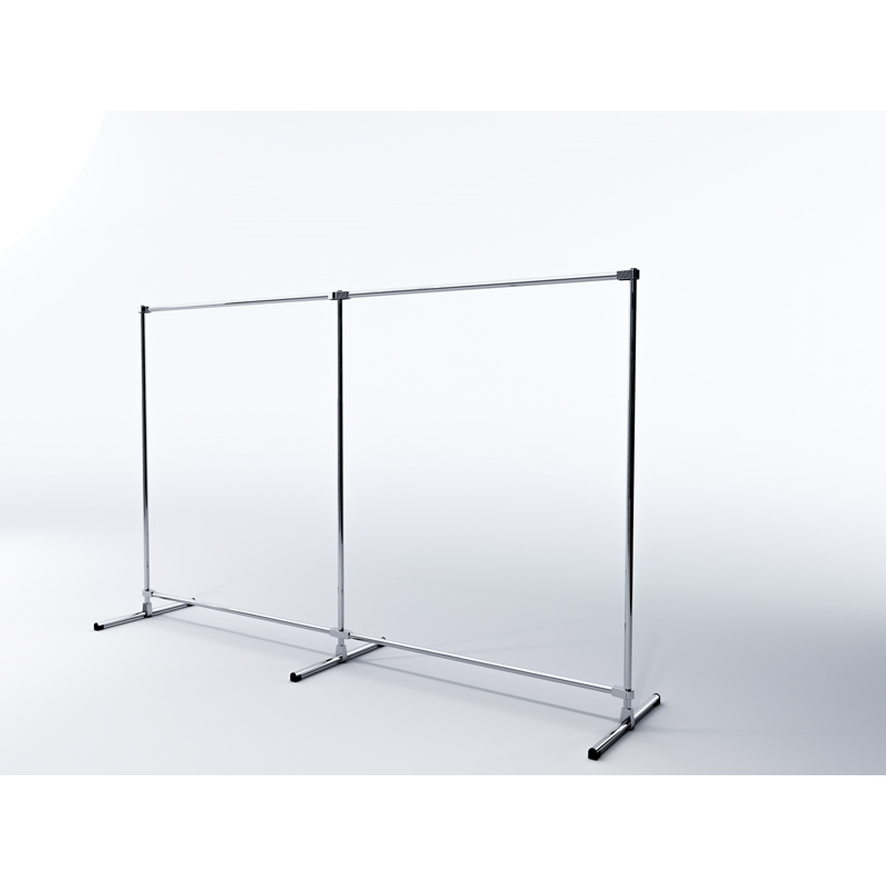 Stojak sklepowy na odzież, 250x60x150cm chrom