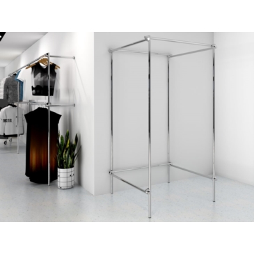 Przymierzalnia pojedyncza,wolnostojąca, chromowana