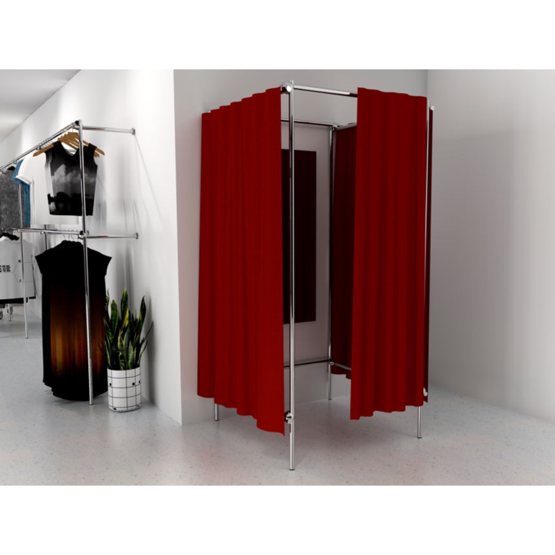 Przymierzalnia pojedyncza,wolnostojąca, chromowana