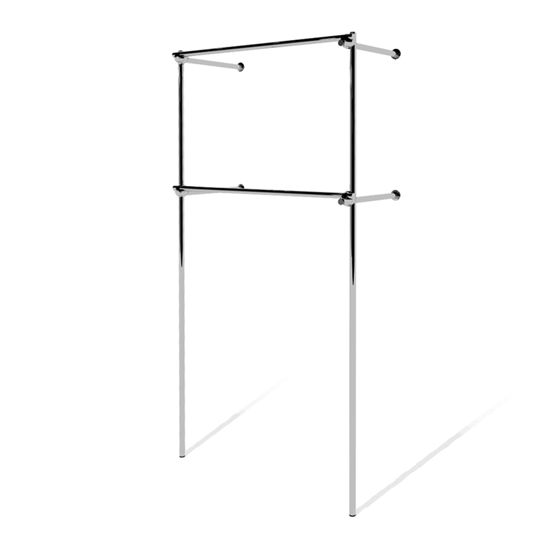 Wieszak do garderoby, sklepu 100x40x200, chrom