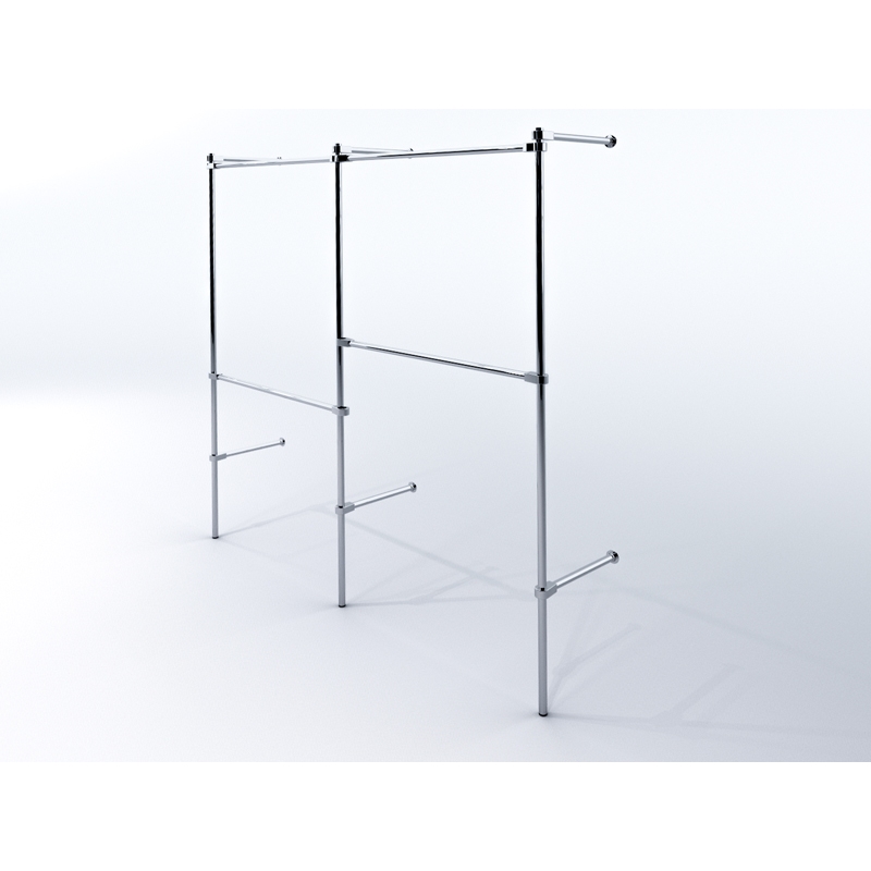 Wieszak odzieżowy, sklepowy z regulacją, chrom