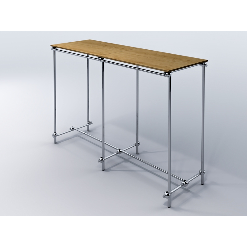 Gondola sklepowa dwustronna na wieszaki z półką