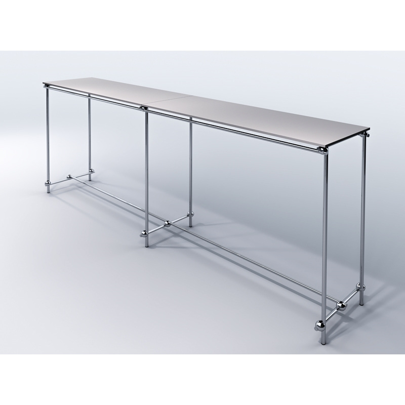 Gondola, stender podwójny, z półkami