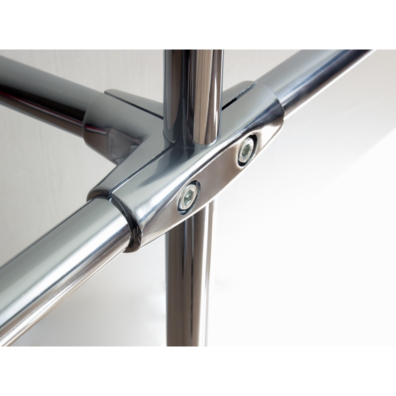 Złącze trzyramienne do rur fi 25mm, chrom