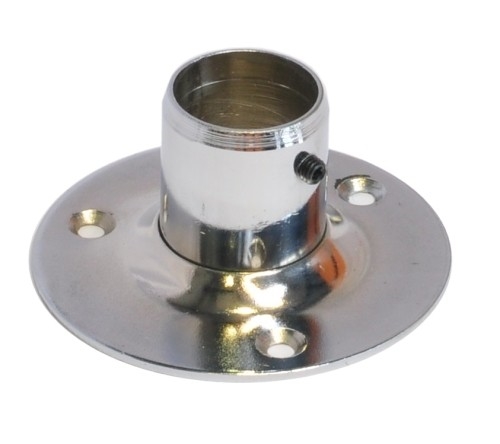 Końcówka mocująca, wysoka do rury fi 25mm, chrom