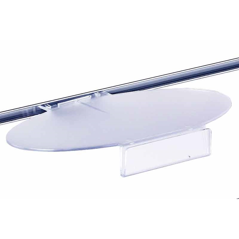 Półka owalna Slatwall 25x13cm mat, listwa cenowa