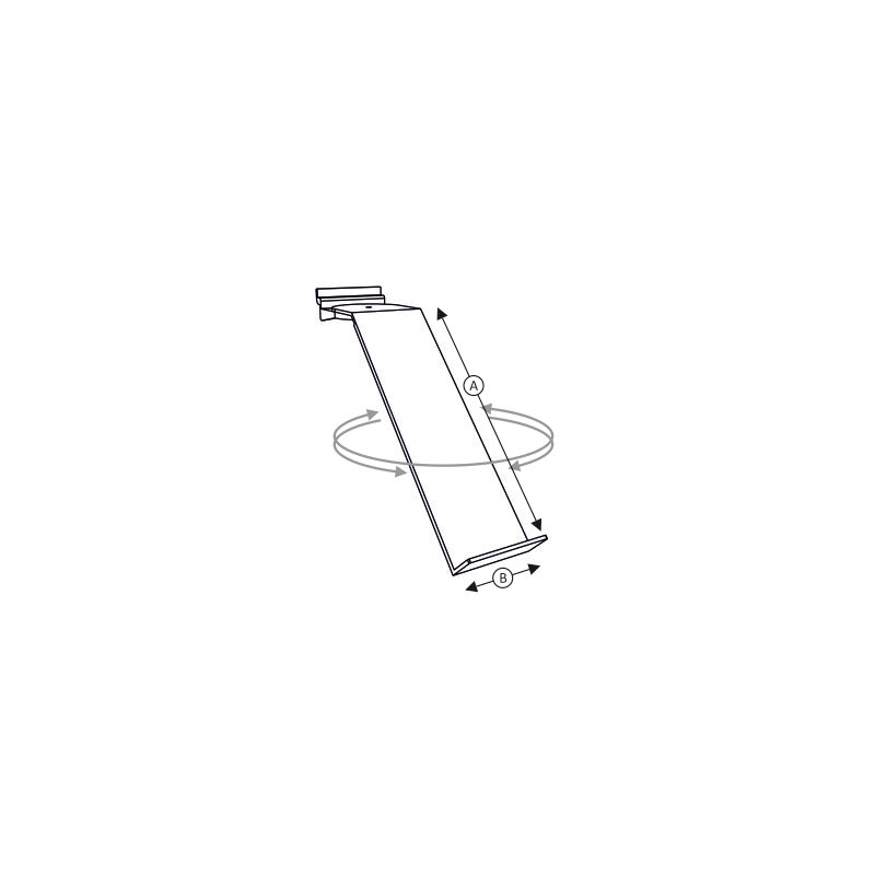 Półka Slatwall obrotowa, do butów lekkich