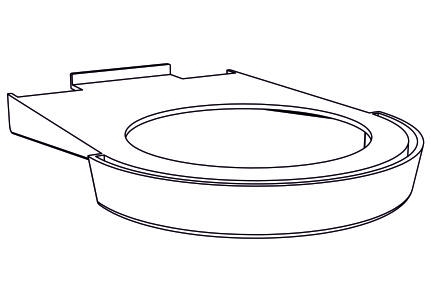 Wieszak Slat wall do piłek, pleksi bezbarwna