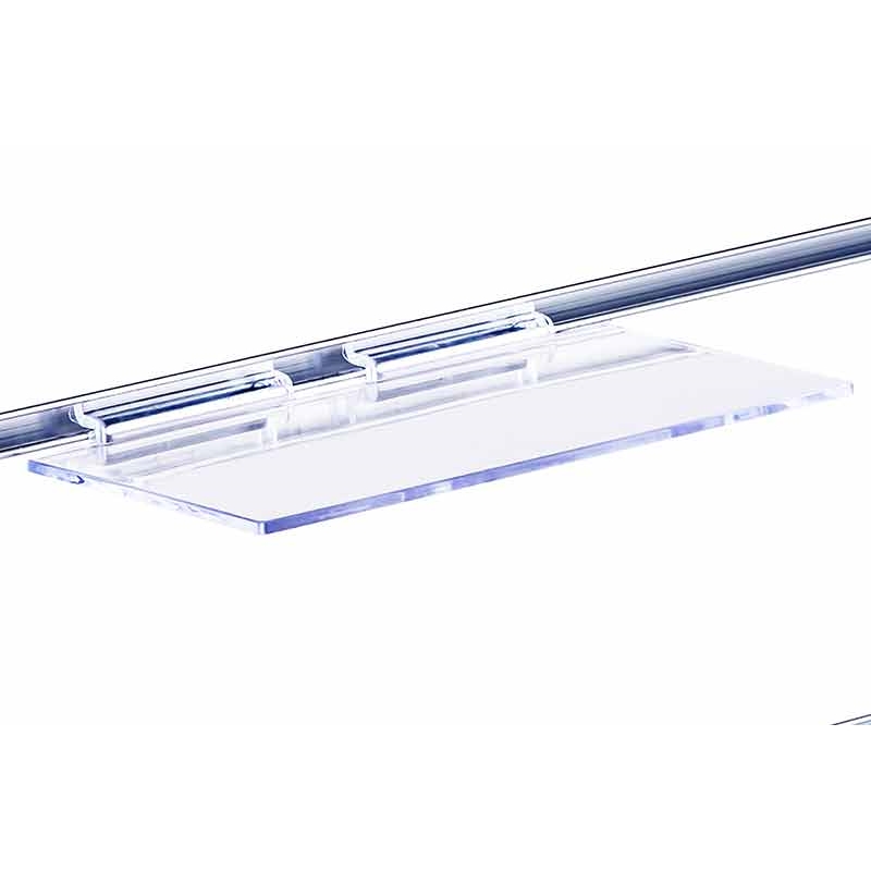 Półka pozioma Slatwall 20x10cm, bezbarwna